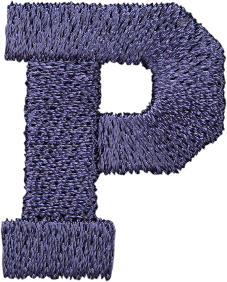 Embroidered Letter P Font