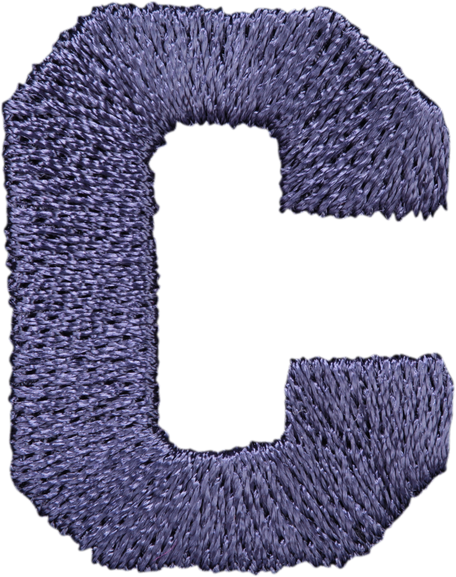 Embroidered Letter C Font